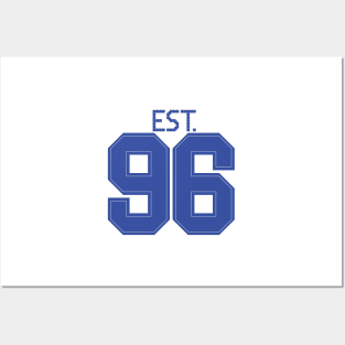 Est. 96 blue Posters and Art